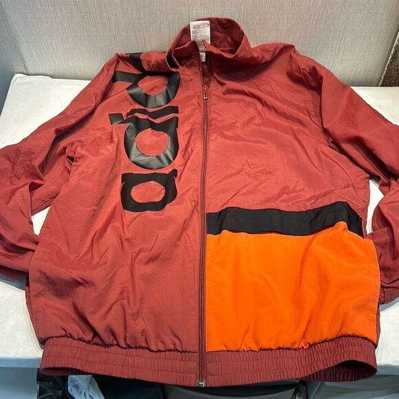 Adidas Big Logo Colorblock Jacket Windbreaker Sz Medium Orange Red Pink Black - Picture 5 of 12